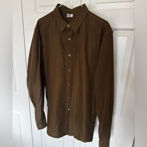 Uniqlo U Olive Green Button Down